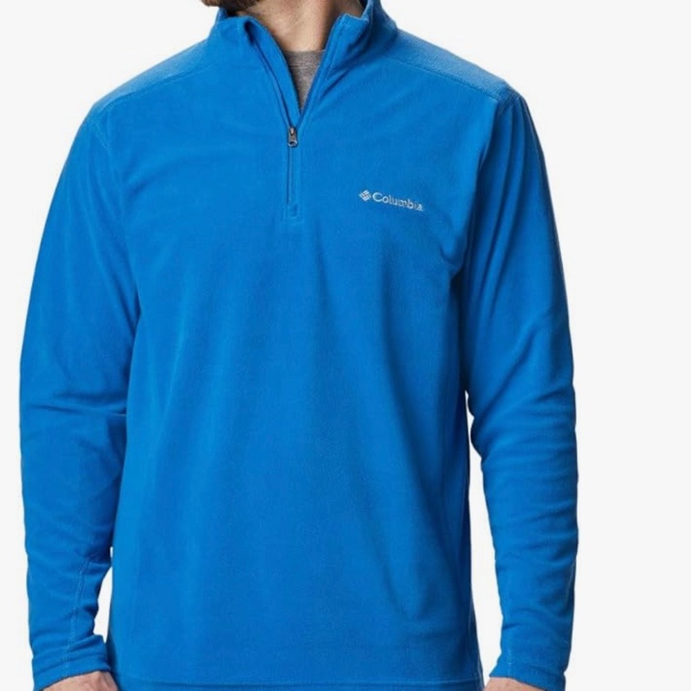 Columbia Mens Blue Half Zip microfleece pullover size XL
